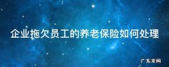 企业拖欠员工的养老保险如何处理