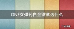 DNF女弹药白金徽章选什么 dnf女弹药毕业白金徽章