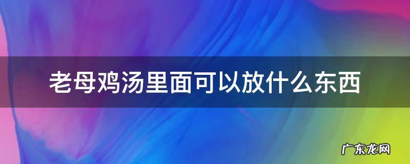 老母鸡汤里放什么食材好 老母鸡汤里面可以放什么东西