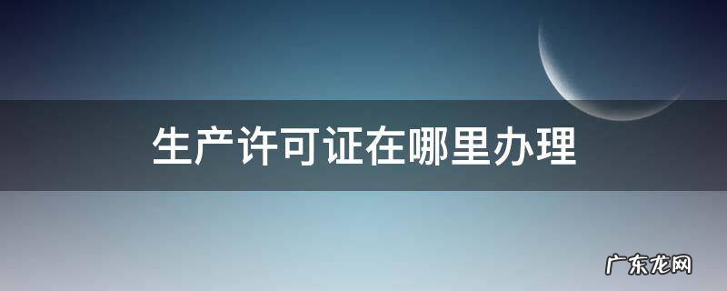 药品生产许可证在哪里办理 生产许可证在哪里办理