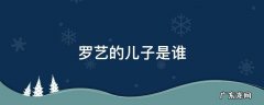 罗艺的儿子叫什么 罗艺的儿子是谁