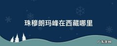 珠穆朗玛峰在西藏哪里 珠穆朗玛峰在西藏哪里问一问