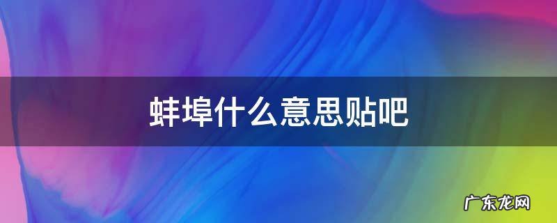 有点蚌埠是啥意思 蚌埠什么意思贴吧