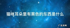 猫咪耳朵里有黑色的东西是什么 猫咪耳朵里有黑色的东西是什么
