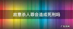故意杀人罪会造成死刑吗
