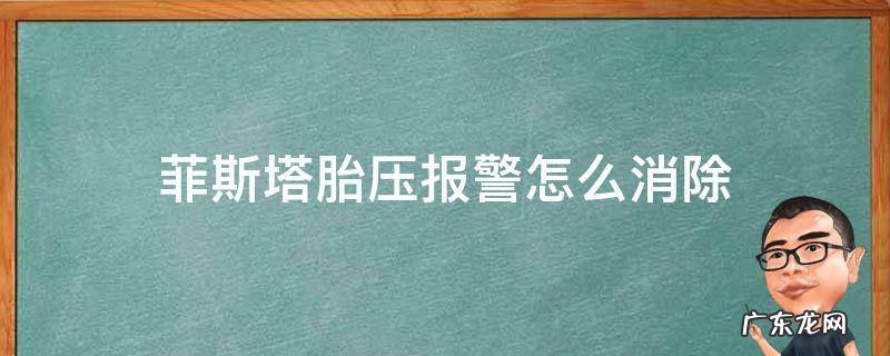 菲斯塔胎压报警怎么消除 菲斯塔胎压报警怎么消除视频