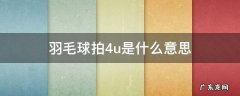 羽毛球拍4u是什么意思 羽毛球拍子4u 5u什么意思