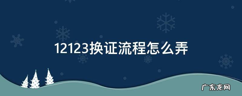 12123换证流程怎么弄第一次换证 12123换证流程怎么弄