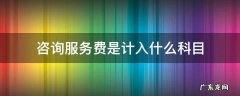 咨询服务费是计入什么科目 咨询费计入哪个科目