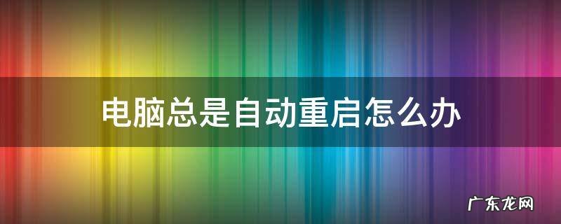 电脑总是自动重启怎么回事 电脑总是自动重启怎么办