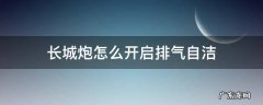 长城炮怎么开启排气自洁 长城炮请开启自动排气清洁