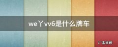 weyvv5是什么牌的车 we丫vv6是什么牌车