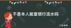 不是本人能查银行流水吗 不是本人能查银行流水吗 工商银行
