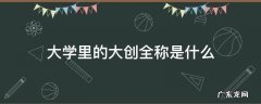 大学里的大创全称是什么 每个大学都有大创吗