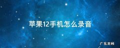 苹果12手机怎么录音功能在哪里 苹果12手机怎么录音