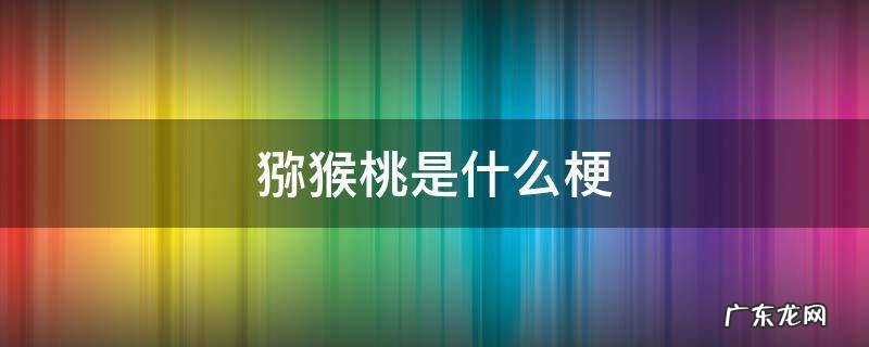 猕猴桃是什么梗 猕猴桃的梗 我真理解不了
