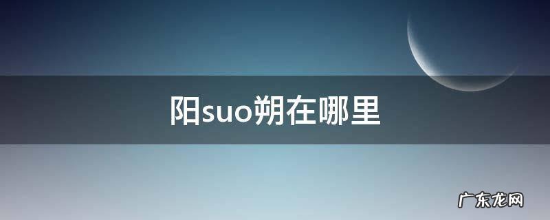 阳suo朔在哪里 坐船 阳suo朔在哪里
