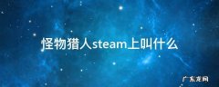 怪物世界猎人在steam上叫什么 怪物猎人steam上叫什么