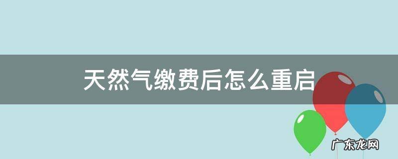 天然气网上交完费怎么重启 天然气缴费后怎么重启