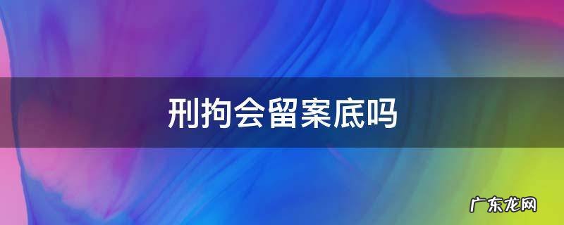 无证驾驶被刑拘会留案底吗 刑拘会留案底吗