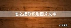 图像识别提取文字 怎么提取识别图片文字