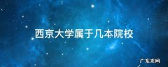 西京大学属于几本院校 西京大学在哪个省