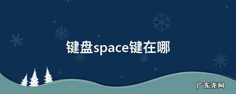 键盘按键space在哪 键盘space键在哪