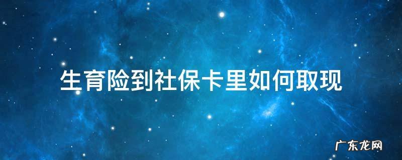 生育险到社保卡里如何取现 生育险到社保卡里如何取现,密码是多少