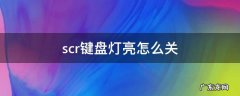 scr键盘灯亮怎么关 键盘scr灯亮怎么关闭