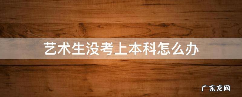 艺术生没考上本科怎么办 艺术生艺考没过能上本科吗