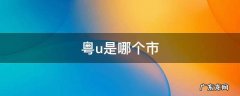 粤u是哪个市 粤U是哪个城市
