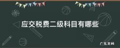 应交税费二级科目有哪些列入资产负债表 应交税费二级科目有哪些
