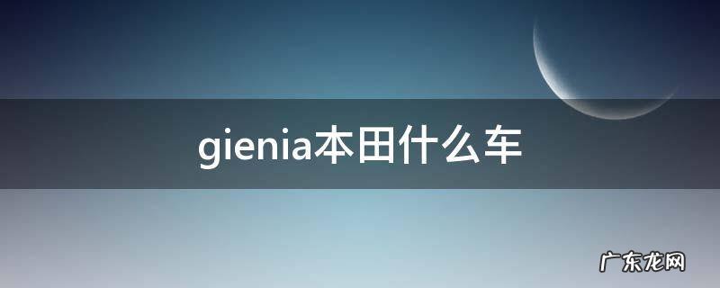 gienia本田什么车 gienia本田什么车1T