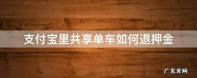 支付宝里共享单车如何退押金 支付宝的共享单车怎么退押金