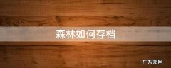 森林如何存档 steam森林如何存档