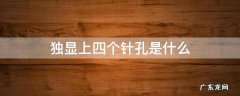 独显后面的插孔是干什么的 独显上四个针孔是什么