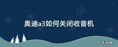 奥迪A3如何关闭收音机 奥迪a3如何关闭收音机