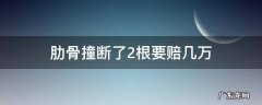 肋骨撞断了2根要赔几万