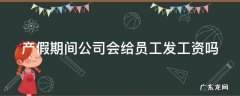 产假期间公司会给员工发工资吗 产假期间公司会给员工发工资吗
