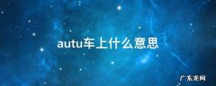 autu车上什么意思 autu车上的