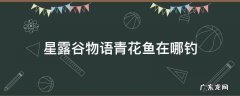 星露谷物语青花鱼在哪钓 星露谷物语河鱼哪里钓