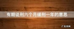 有期徒刑6个月缓期执行2年是什么意思 有期徒刑六个月缓刑一年的意思