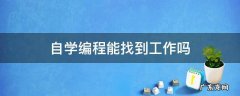 自学编程找工作现实吗 自学编程能找到工作吗