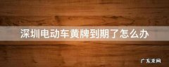 深圳电动车黄牌有效期怎么回事 深圳电动车黄牌到期了怎么办