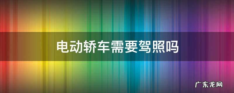 2万一3万电动汽车需要驾照吗 电动轿车需要驾照吗