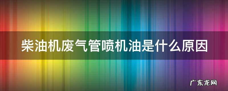 废气管喷机油怎么处理 柴油机废气管喷机油是什么原因