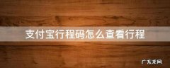 支付宝如何查看行程码 支付宝行程码怎么查看行程