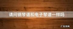 钢琴琴谱和电子琴谱一样吗 请问钢琴谱和电子琴谱一样吗