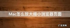 mac怎么放大缩小网页界面 Mac怎么放大缩小浏览器页面