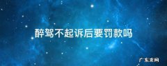 醉驾不起诉还要罚款吗 醉驾不起诉后要罚款吗